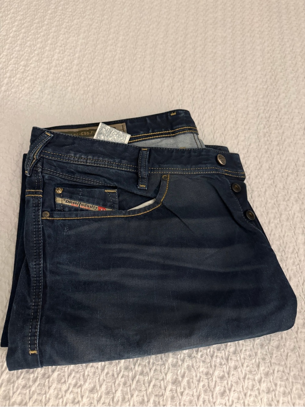 Dark Blue Diesel Men's Denim Jeans 36X32